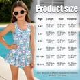 thumbnail image 7 of Xixirimido Easter Eggs Floral Bunny Print One Piece Swimsuit for Girls Sleeveless Swim Dress Girls Modest Bathing Suit Skirted Swimwear with Built-in Shorts UPF 50+, 8-9 Years, 7 of 7