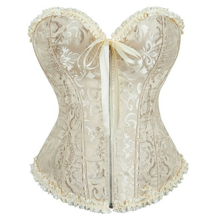 Abomasnow Women s Plus Size Corset Tops Lace Waist Push Up Shapewear Top Bustier Bodyshaper Lingerie Top Overbust Tube Tops on Clearance