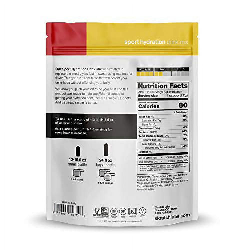 Hydration Sport Drink Mix - Strawberry Lemonade (15.5 Oz. / 20 Servings)