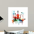 thumbnail image 1 of Colorful Musical Instruments Design Wall Mural by Wallmonkeys Peel and Stick Graphic (18 in H x 17 in W) WM170512, 1 of 4