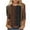 Brown, variant on 3/4 Sleeve Tops for Women Dressy Casual Summer Color Block Print Crewneck Graphic T-Shirts with Pockets Loose Oversized Cotton Tunic Blouse White#01 XL