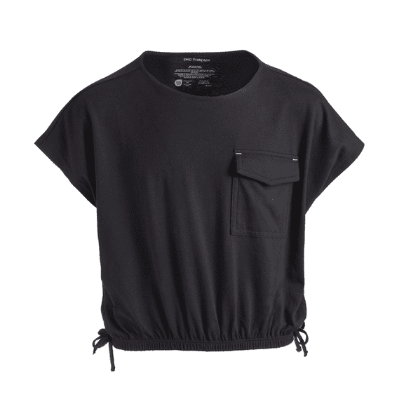 Epic Threads Girls Side-Tie Top- Deep Black