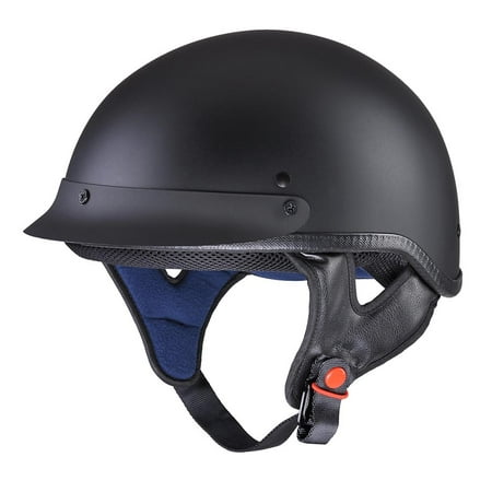 AHR Motorcycle Half Face Helmet DOT Approved Motorbike Cruiser Chopper Matt (Best Inexpensive Motorcycle Helmet)