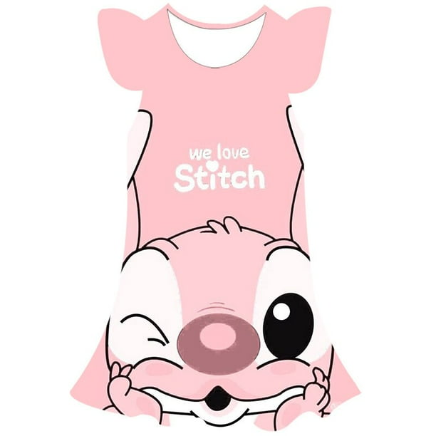 2023 año Disney Stitch vestido niñas vestido niños Cosplay fiesta lindo moda vestir 1-10 años niños cumpleaños princesa disfraz 5T Gao Jinjia LED