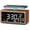 Brown, variant on ZHENYEMEI Digital LED Alarm Clock, Vintage Alarm Clock Radio with Fast Wireless Charging, White Noise Sound, Dual Alarms, Temperature display, Dimmer Control,Auto-Dimming, Retro Clock for Bedroom