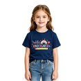thumbnail image 2 of WERYOUNG Girls Back To School T Shirt Short Sleeve Round Neck Cartoon Print T-Shirts Kids Lightweight Knit Tees First Day Of School Shirt Versatile Tops 4-5 Years, 2 of 3