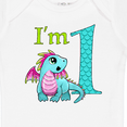 thumbnail image 4 of Inktastic Blue and Pink Baby Dragon First Birthday Boys or Girls Baby Bodysuit, 4 of 5