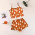 thumbnail image 2 of JFOPQVSM Women Sexy Sleeveless Tank Top Shorts 2 PC Halloween Print Pajama Set Halloween Dress-Up Outfit, 2 of 6