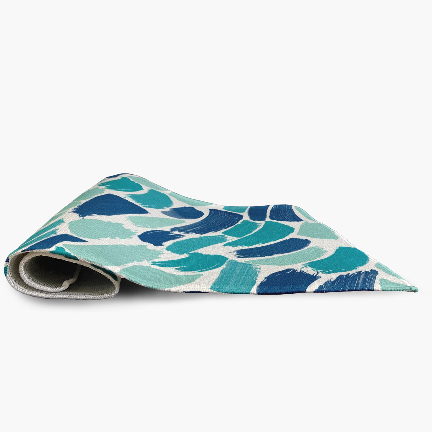Simply Daisy 5' x 7' Blue Wenstry Chenille Indoor/Outdoor Rug