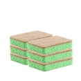 thumbnail image 1 of Esponja exfoliante natural a base de plantas – Esponjas de limpieza para platos, cocina, baño y más – Esponja biodegradable antiarañazos junto con estropajo resistente – Paquete de 6, 1 of 7