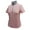 Light Pink/Gray, variant on Monterey Club Women's Hi-Low Contrast Zip Front Golf Polo Shirt #2325