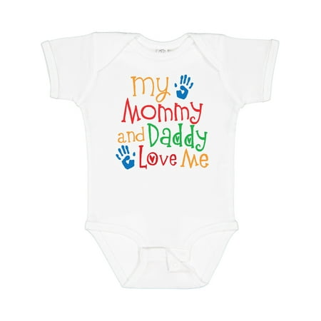 

Inktastic Mommy and Daddy Love Me Boys or Girls Baby Bodysuit