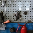 thumbnail image 5 of WRISTBIQUE 2Pcs Plated Silver Pegboard Hangers for Garage Tool Storage Sturdy Utility Hooks, 5 of 5