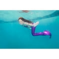 thumbnail image 4 of Fin Fun Sparkle Mermaid Tail - Swimming Tails with Monofin for Kids, Kids 8 Size, Purple Sky, 2 Pcs, 4 of 6