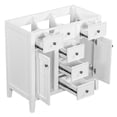 thumbnail image 6 of 36" Bathroom Vanity Cabinet without Ceramic Basin,Bathroom Sink Vanity,Two Cabinets and Five Drawers,Suit for 4" Faucet(not include) ,Bathroom Vanity Sink for Bathrooms, White, 6 of 9