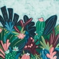 thumbnail image 2 of Vess, June Erica 15x15 Black Ornate Wood Framed with Double Matting Museum Art Print Titled - Tropic Vista II, 2 of 4