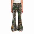 thumbnail image 5 of Grblisyd Girls Uniform Pants Kids Stretchy Elastic Waist Camo Maple Leaf Print Flare Pant with Pockets for 5-15 Years, 5 of 6