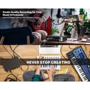 2x2 USB-C Audio Interface for PC/Mac Recording, 24-bit/192kHz, TS/XLR Inputs, Studio/Podcast/Streaming (Matte Black)