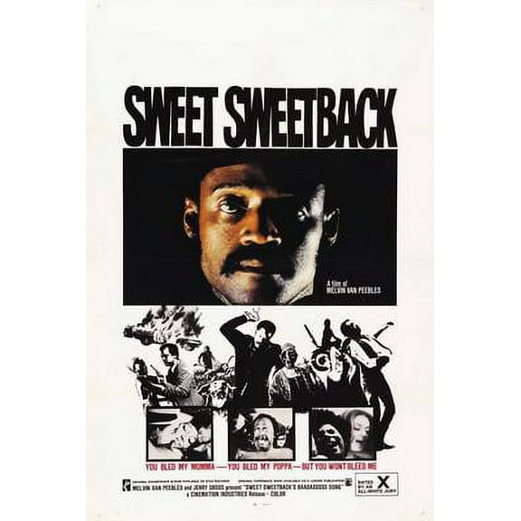 Sweet Sweetback Movie Poster Art Poster 24x36 Unframed, Age: Adults, Rectangle Z Posters