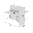 thumbnail image 7 of Hustle 60W 2 Person Cubicle Desk with Storage in White - Engineered Wood, 7 of 7