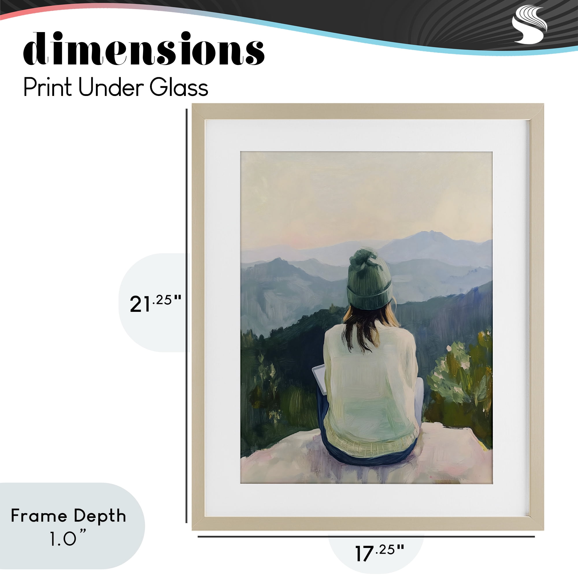Stupell Industries Mindful Solitude Meditation View Birch Framed Print Under Glass, design by The Prints Vibe