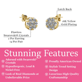 thumbnail image 3 of Cate & Chloe Remy 18k Yellow Gold Plated Cluster Stud Earrings with Swarovski Crystals for Women, 3 of 9