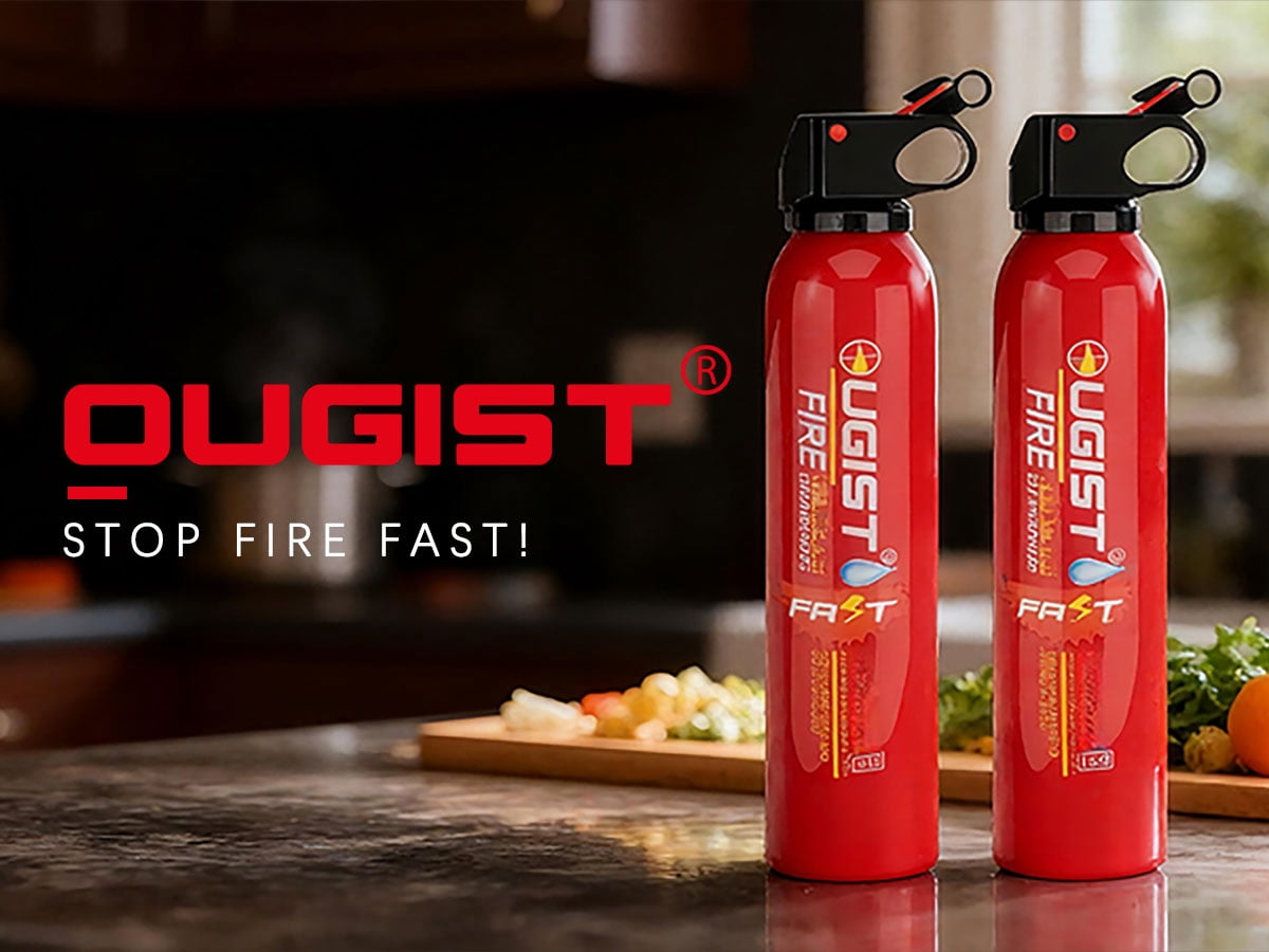 Ougist Mini Handheld Fire Extinguisher, 620ML Water-Based Spray, 4-in-1 Portable for Kitchen and Home, 2 Pcs