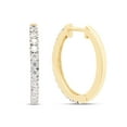 thumbnail image 3 of AFFY 1.10CT Round Moissanite Diamond Hoop Earrings for Women 14K Yellow Gold over Sterling Silver, 3 of 7