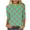 Army Green, variant on Women's T-Shirts Plus Size 3/4 Sleeve Crewneck Casual Circle Printed Casual Loose Blouse Tops