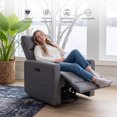 thumbnail image 4 of Sillon Reclinable Electrico Easy Living Vito de Tela Gris con Almacenamiento Lateral y Reposapiés Ajustable, 4 of 8