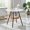White+Walnut, variant on Demi Bonn 31" Round Dining Table with Walnut Solid Wood Legs, MDF Vacuum-Formed Top & Hanging Woven Storage Basket, Modern Coffee Table for 2–4 People, Black