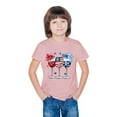 thumbnail image 6 of Toddler Casual Patriotic Tshirts Cotton Tee Shirts Independence Day USA Flag Graphic Tees Summer Cute T-Shirts Pink， 9 Years, 6 of 7