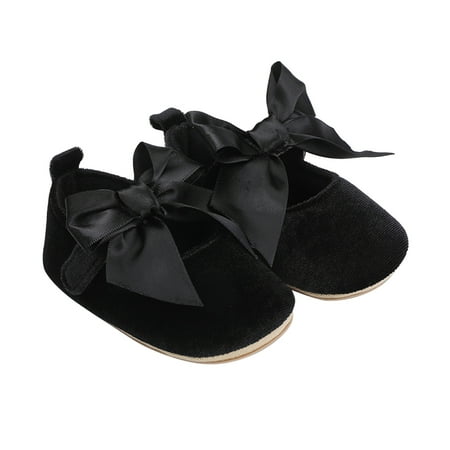 

EIALIVE Baby First Walking Toddler Kids Girls Soild Colour Bowknot Princress Shoes The Floor Barefoot Non First Walkers Prewalker Shoes Flats Soft Sole Shoes