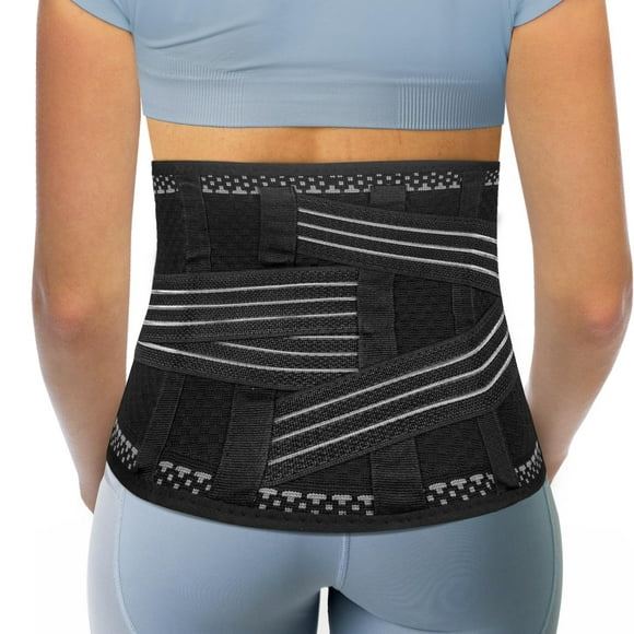 ORTONYX - Faja lumbar para dolor lumbar, cinturón de soporte para mujeres y hombres, transpirable con almohadilla lumbar, alivia el dolor lumbar por hernia discal, escoliosis y ciática (tallas XS-M)