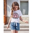 thumbnail image 6 of Arshiner Girls T Shirts Casual Short Sleeve Tie Knot Front Toddler T Shirts, 6 of 6