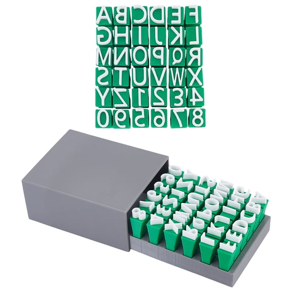 36Pcs Alphabet Stamps Set