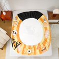 thumbnail image 4 of Manfei Halloween Skeleton Pattern Fitted Sheet Full,Magic Witch Cat Bed Set,3 Pieces,1 Fitted Sheet and 2 Pillowcases, 4 of 6
