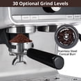 thumbnail image 2 of 20 Bar Espresso Machine with Built-in Grinder & Milk Frother Steam Wand - Large 95oz Water Tank - Semi-Automatic, Easy-Clean Stainless Steel Coffee Maker for Cappuccino, Latte, Espresso - Silver, 2 of 12