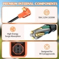 thumbnail image 6 of Askmuse 50 Amp Surge Protector for RV,18000J Camper Power Protector,Smart Circuit Analyzer with LED Display,Heavy Duty Rv Surge Protector 50 Amp for Camper,Travel Trailer, 6 of 7