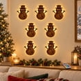 thumbnail image 6 of 3D Light‑Up Wooden Snowman Wall Decor (Set of 7), Remote‑Controlled Warm Backlit Peel & Stick Entryway Glow, Handmade Real Wood LED Christmas Wall Decor for Living Room, Bedroom, Fireplace, 6 of 6