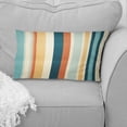 thumbnail image 2 of DESIGN ART Designart "Nomadic Blend Striped Pattern I" Striped Printed Throw Pillow 12 x 20, 2 of 5