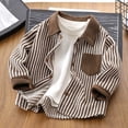 thumbnail image 5 of Abtuhar Toddler Boys Fall Winter Hooded Casual Outerwear and Jackets Striped Long‑sleeve Shirt Style Coat for 0‑11 Years, 5 of 5