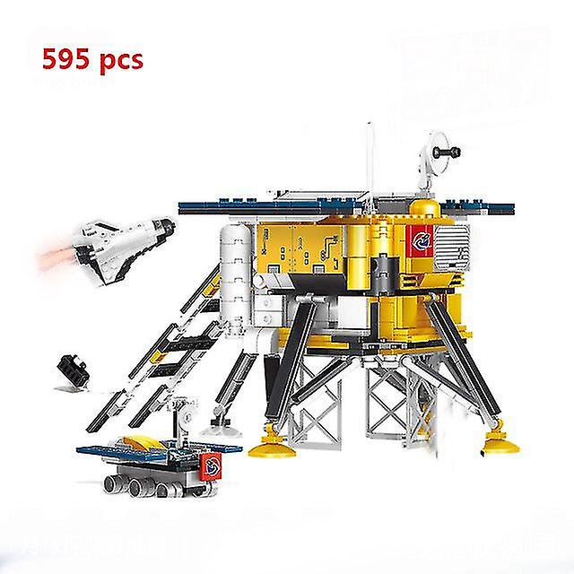 Centro de lanzamiento del transbordador espacial modelo Lunar Lander bloques de construcción Spacesh kaili Sencillez