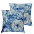 thumbnail image 2 of Acheng Watercolor Light Blue and Indigo Dandelion Wild Flowers Throw Pillow Covers Decorate Home Living Room Bedroom,Spring Summer Cottagecore Pillowcase Set of 2 White, 2 of 6