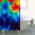 thumbnail image 4 of Colorful Tie Dye Flowe Shower Curtain 36"x72" ,Bathroom Decorative Shower Curtains Set with 12 Hooks,Modern Waterproof Washable Shower Curtain, 4 of 6