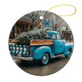 thumbnail image 3 of Xmas Trees Truck Ornament Blue Vintage Truck Keepsake Ceramic Ornament Funny Commemorative Ornaments & Gift Ornament Xmas Present, 3 of 5