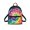 Rainbow Tie Dye Pattern, variant on HELLHERO Dragonfly Floral Decoration Back Pack with Lightweight Zipper Mini Backpack for Work, Polyester Zipper Back Pack for Outdoor