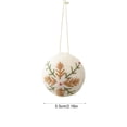 thumbnail image 3 of Cotton Christmas Balls ,2.2 Inch Snowflake Ball Ornaments for Christmas Tree, Hanging Decorative Ball Ornaments for Xmas Scene Decoration,1pc, 3 of 6