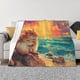 thumbnail image 1 of Fotbe Island Beach Guinea Pig Manta de Franela con Estampado, Manta Ultrasuave para Cama, Sofá, Auto, Hipoalergénica y Antibolitas-80"x60", 1 of 6