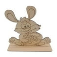 thumbnail image 1 of Xihbxyly Adornos de Conejito de Pascua de Madera, Manualidades para Pintar, Madera Ecológica, 8 Diseños Únicos, Decoración de Mesa, Decoración Navideña, 11 X 10 X 4,5 Cm, Juego de 8 Piezas, 1 of 2